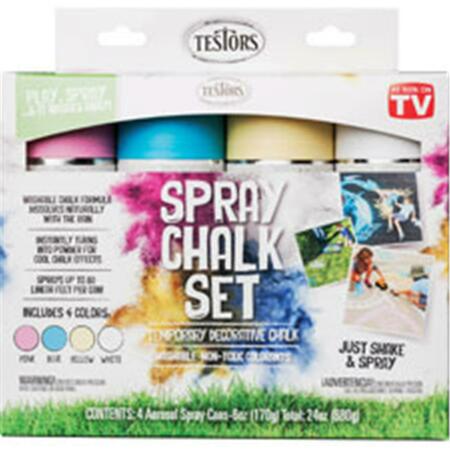 RUST-OLEUM Testors 4-Color Spray Chalk Set - Clear RST306006CT